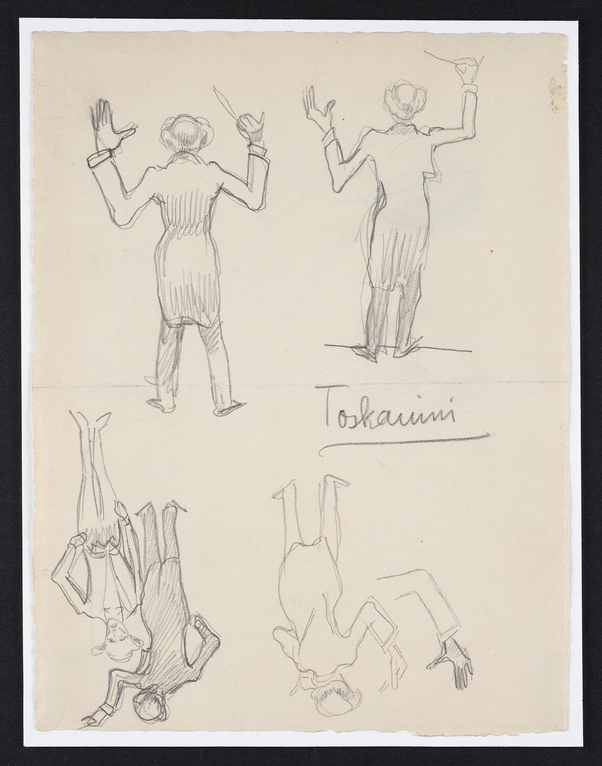 Sketches of Arturo Toscanini conducting