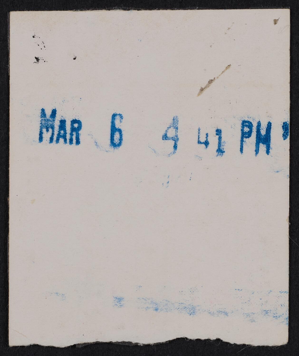 Ticket for Rod McKuen: Birthday Celebration, April 29, 1972 (back)