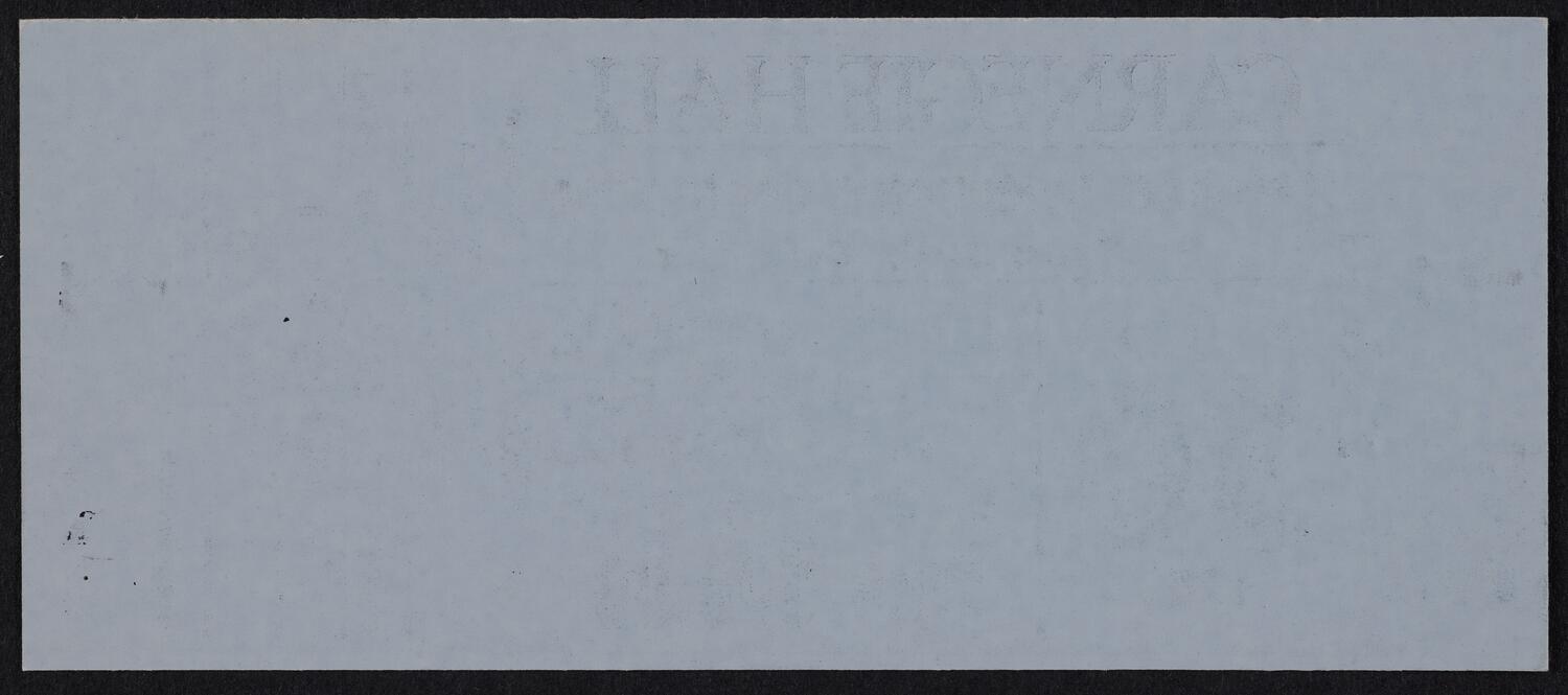 Ticket for Chicago Symphony Orchestra, April 30, 1985 (back)