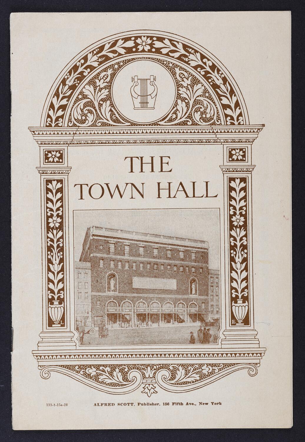 Sketches on concert program page, possibly Artur Bodansky with Metropolitan Opera