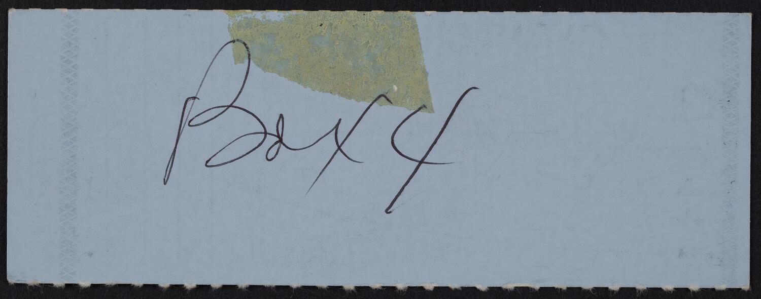 Ticket for Kyung Wha Chung, February 15, 1985 (back)
