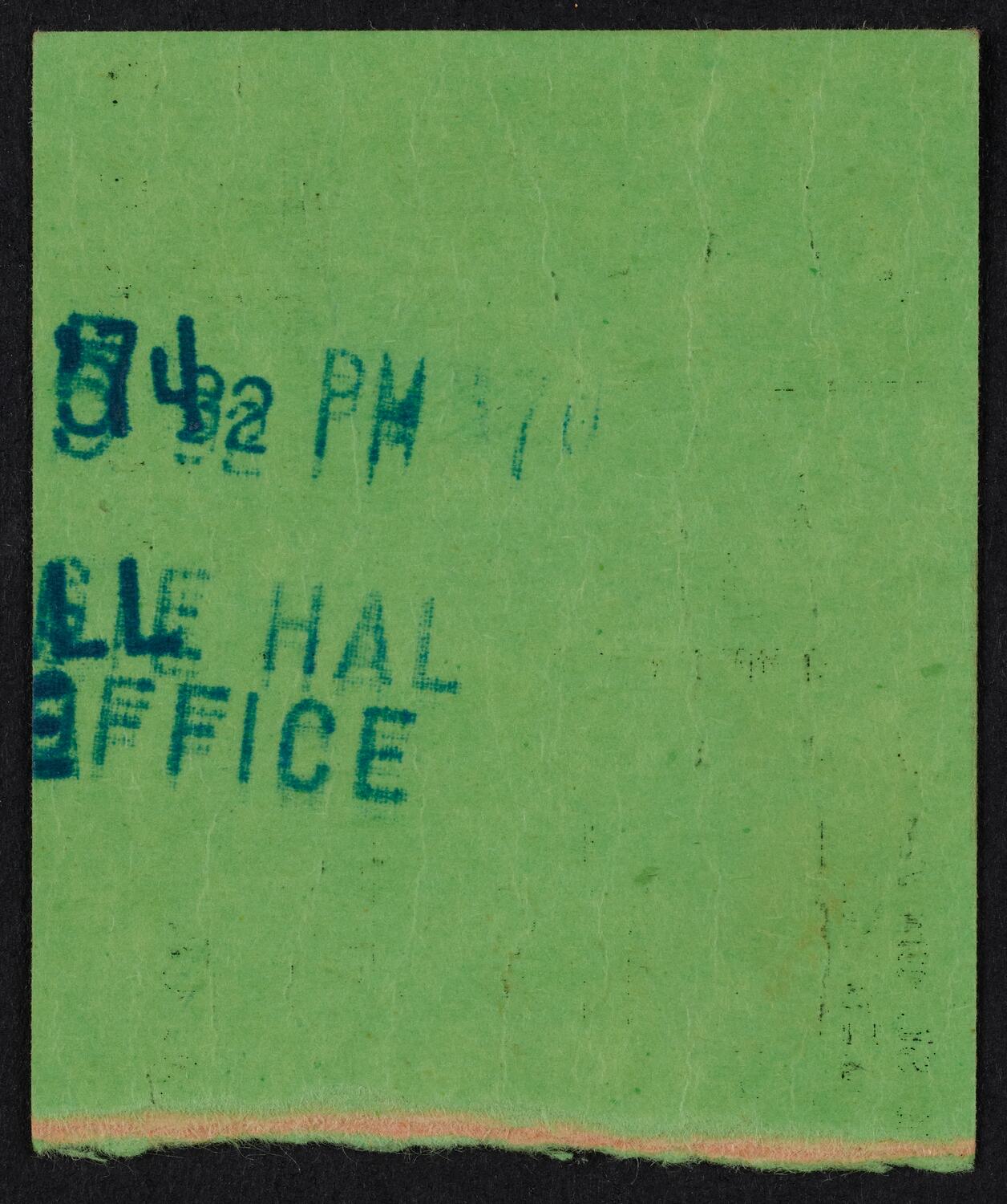 Ticket for Eartha Kitt, May 12, 1974 (back)
