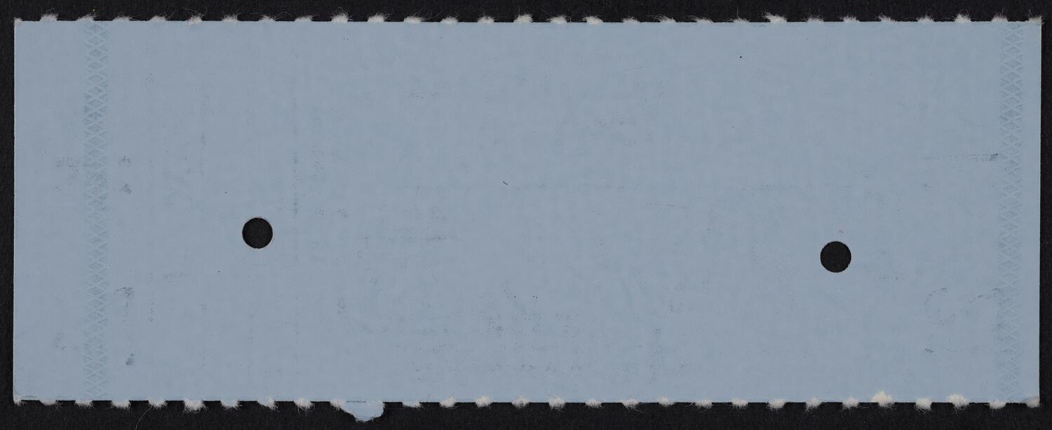 Ticket for Jan De Gaetani, December 4, 1984 (back)