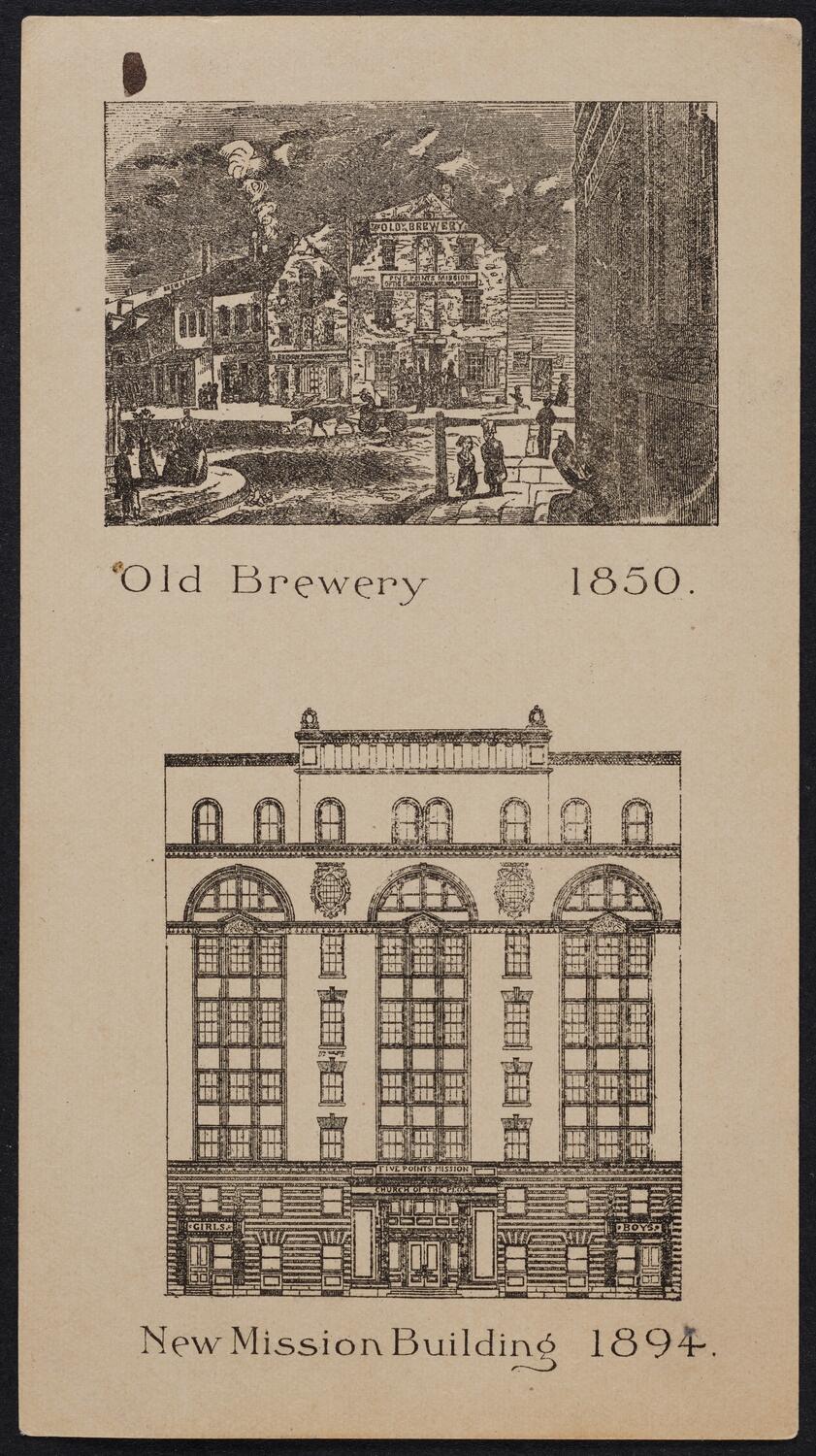 Ticket for Golden Jubilee Celebration of the Five Points Mission, November 22, 1894 (back)