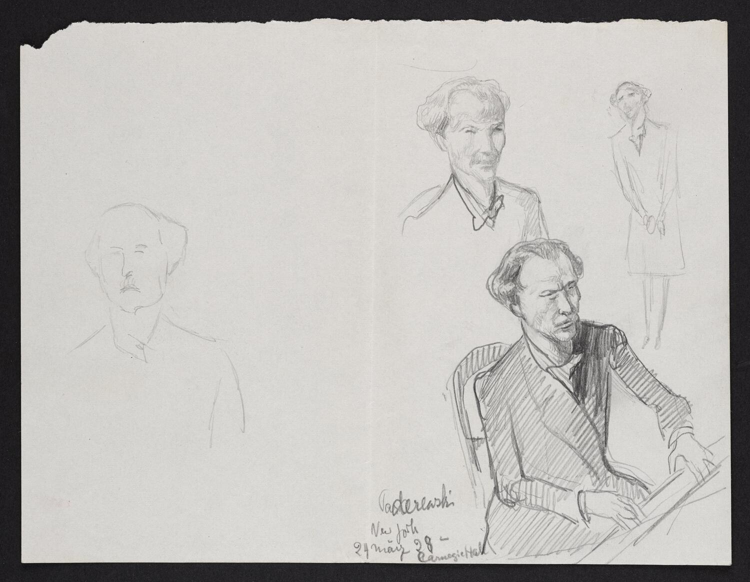 Sketches of Ignacy Jan Paderewski