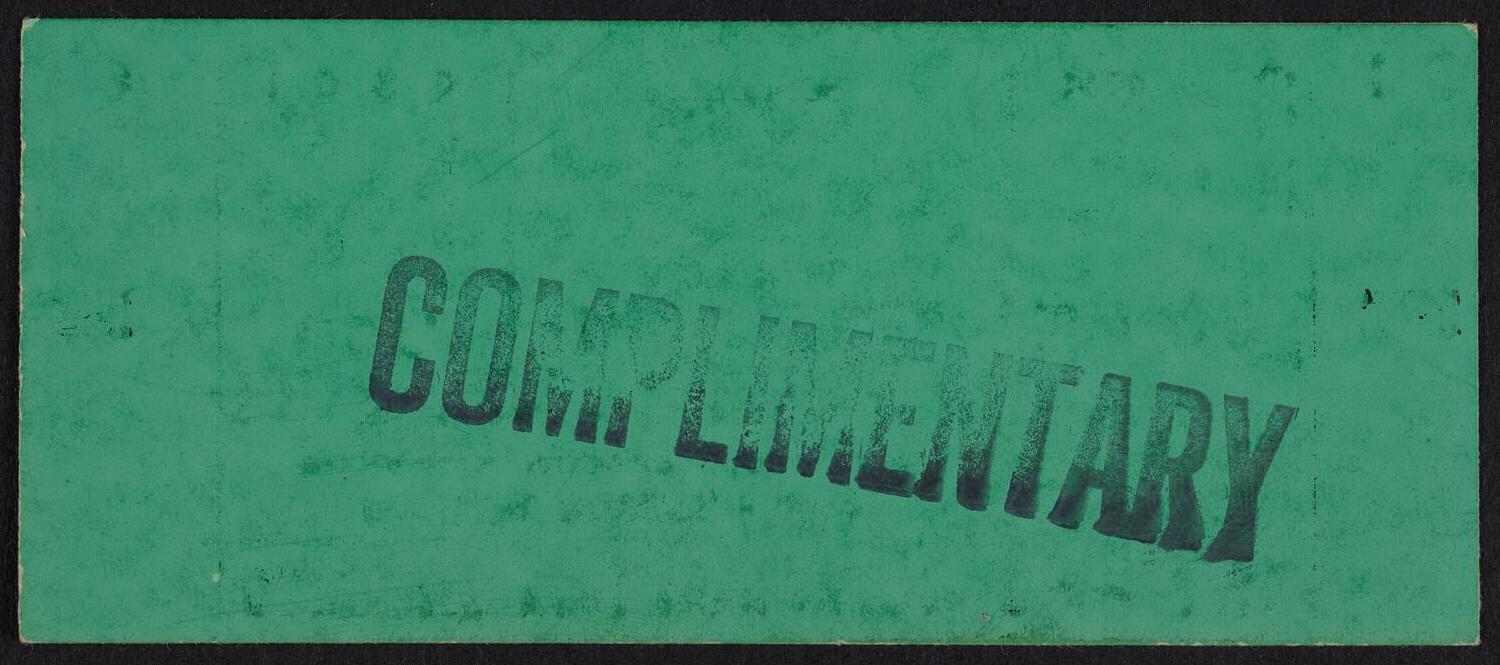 Ticket to Michael Rogers, October 21, 1969 (back)