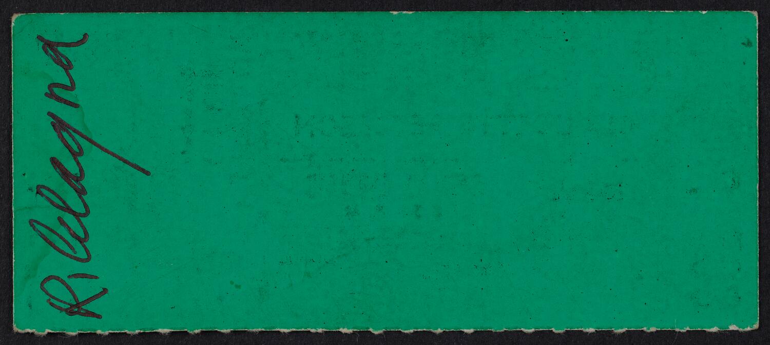 Ticket for Claudette Peterson, November 20, 1983 (back)