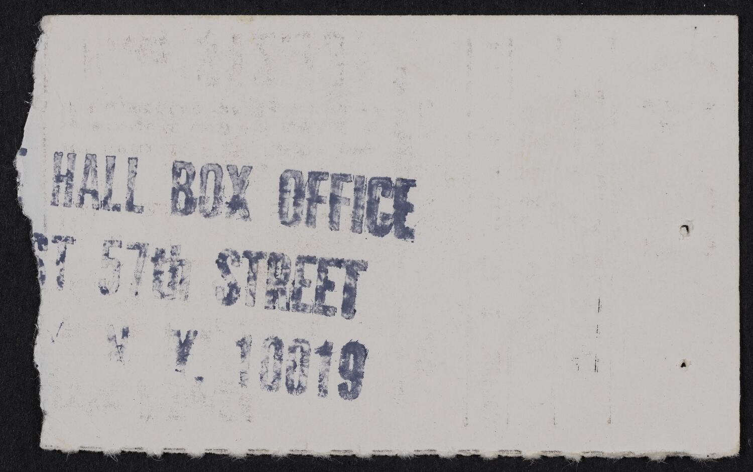Ticket for Saint Paul Chamber Orchestra, June 9, 1983 (back)