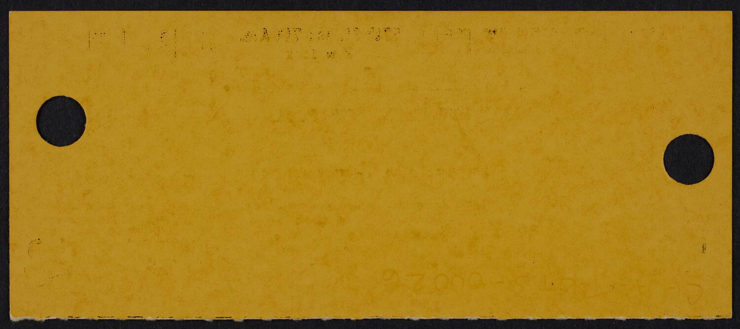 Ticket for Royal Philharmonic Orchestra, October 14, 1963 (back)