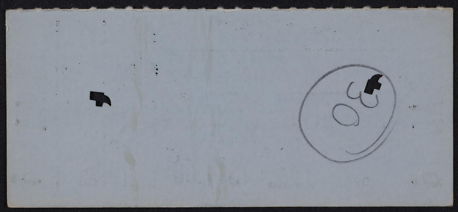 Ticket for Ensemble Instrumental de France, April 6, 1981 (back)