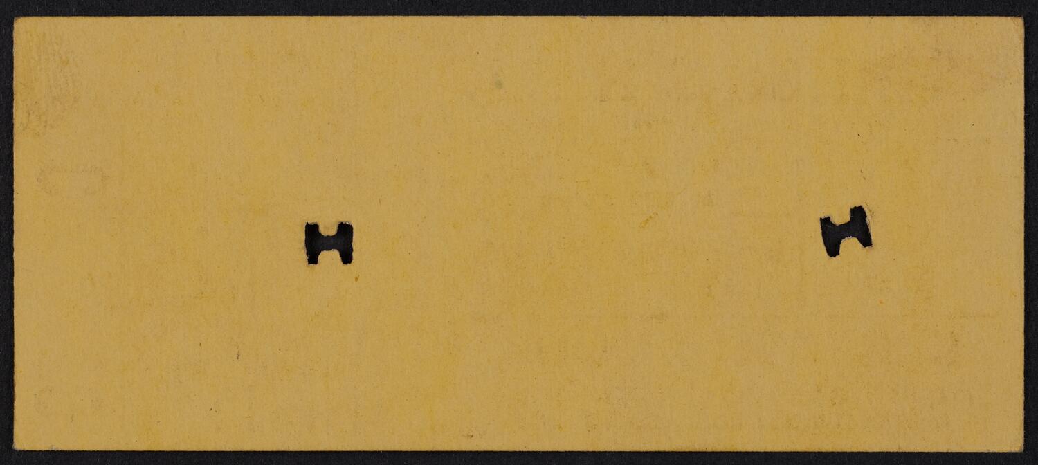 Ticket for Ernesto Dodds, November 5, 1930 (back)