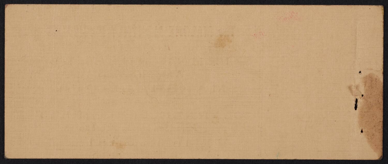 Ticket for Irene Russell, Marshall Qua, and Clarebelle Barrett, June 7, 1940 (back)