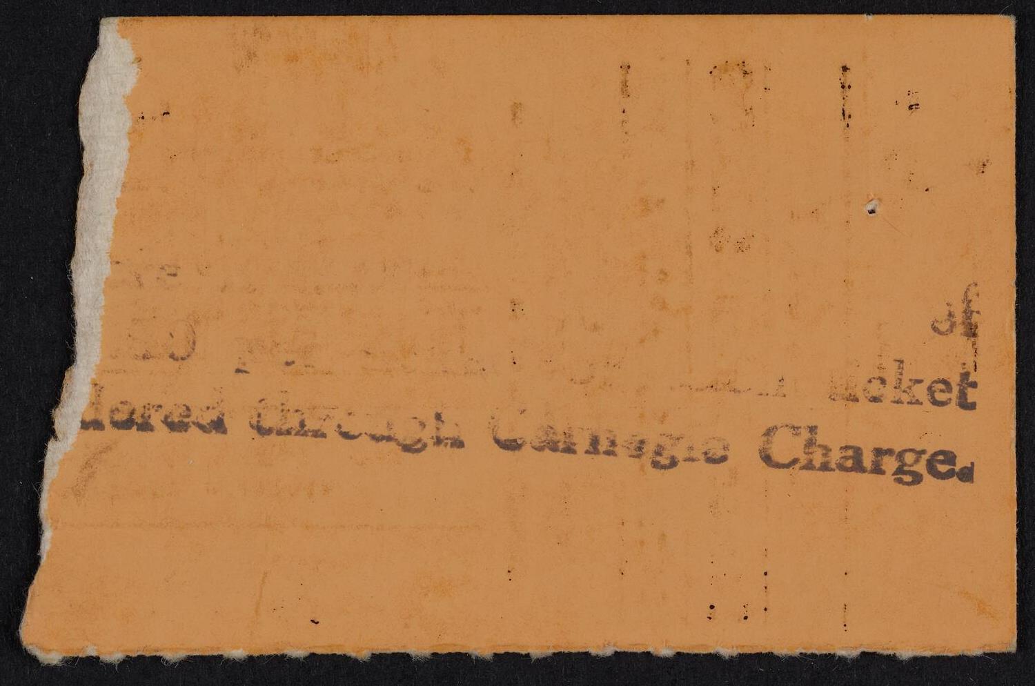 Ticket for Mstislav Rostropovich, April 4, 1981 (back)