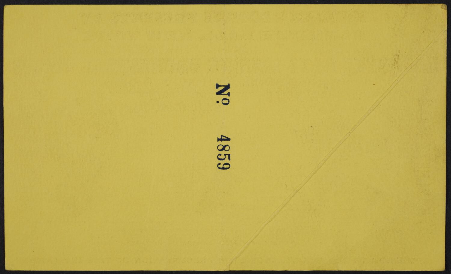 Ticket for Kasenetz-Katz Singing Orchestral Circus, June 7, 1968 (back)