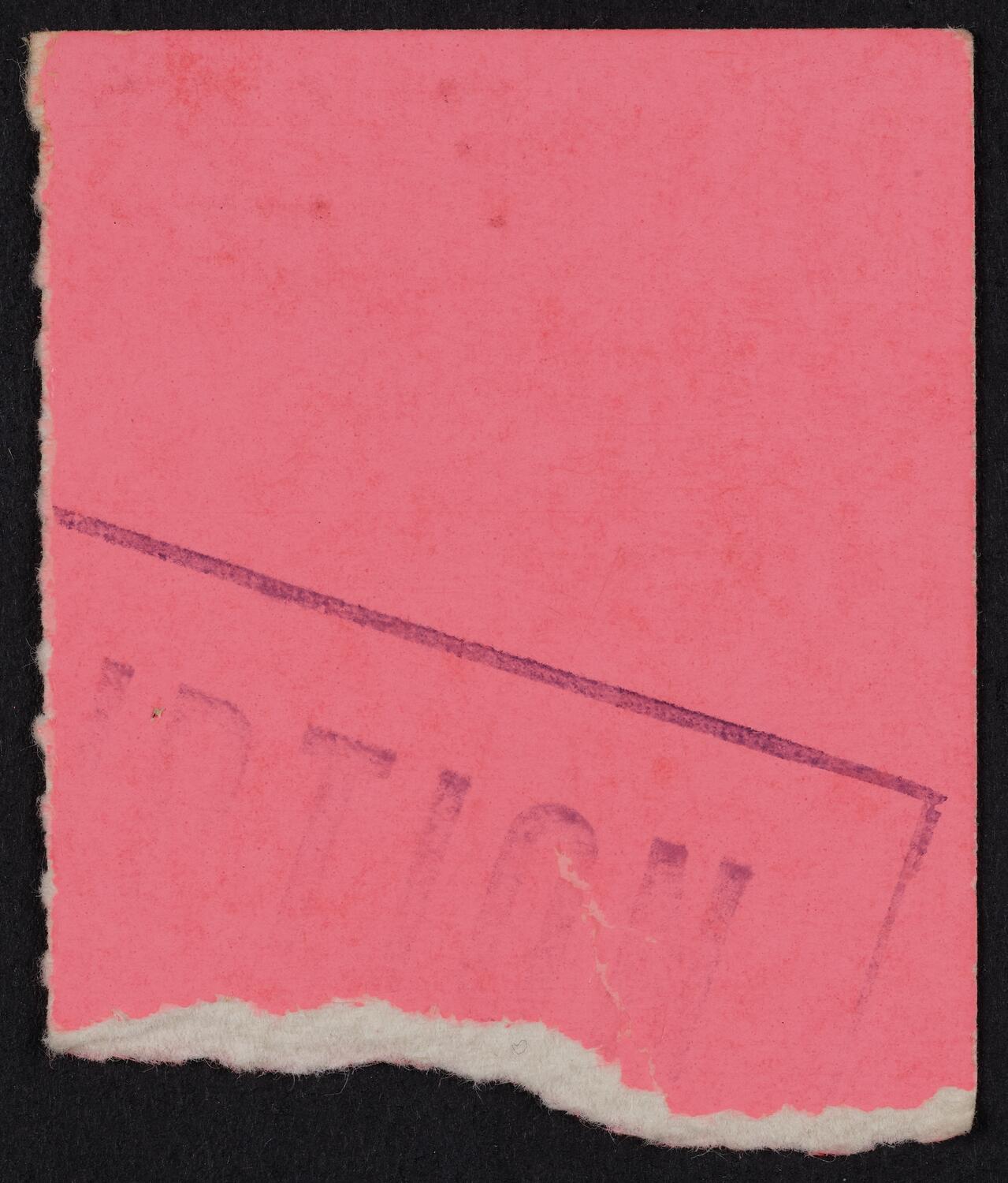 Ticket for Handel Society of New York, January 24, 1972 (back)
