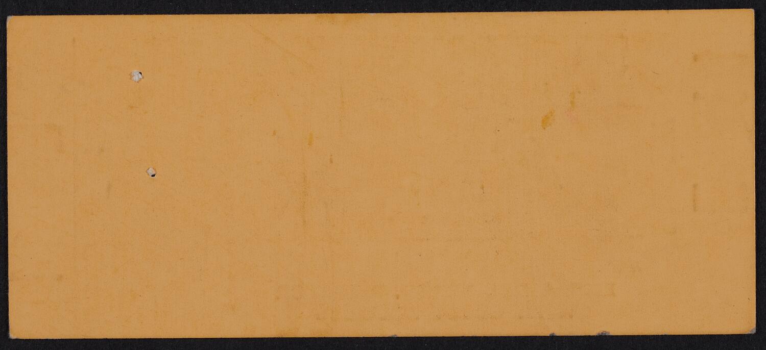 Ticket to Del Terzo Choral Society, June 12, 1953 (back)