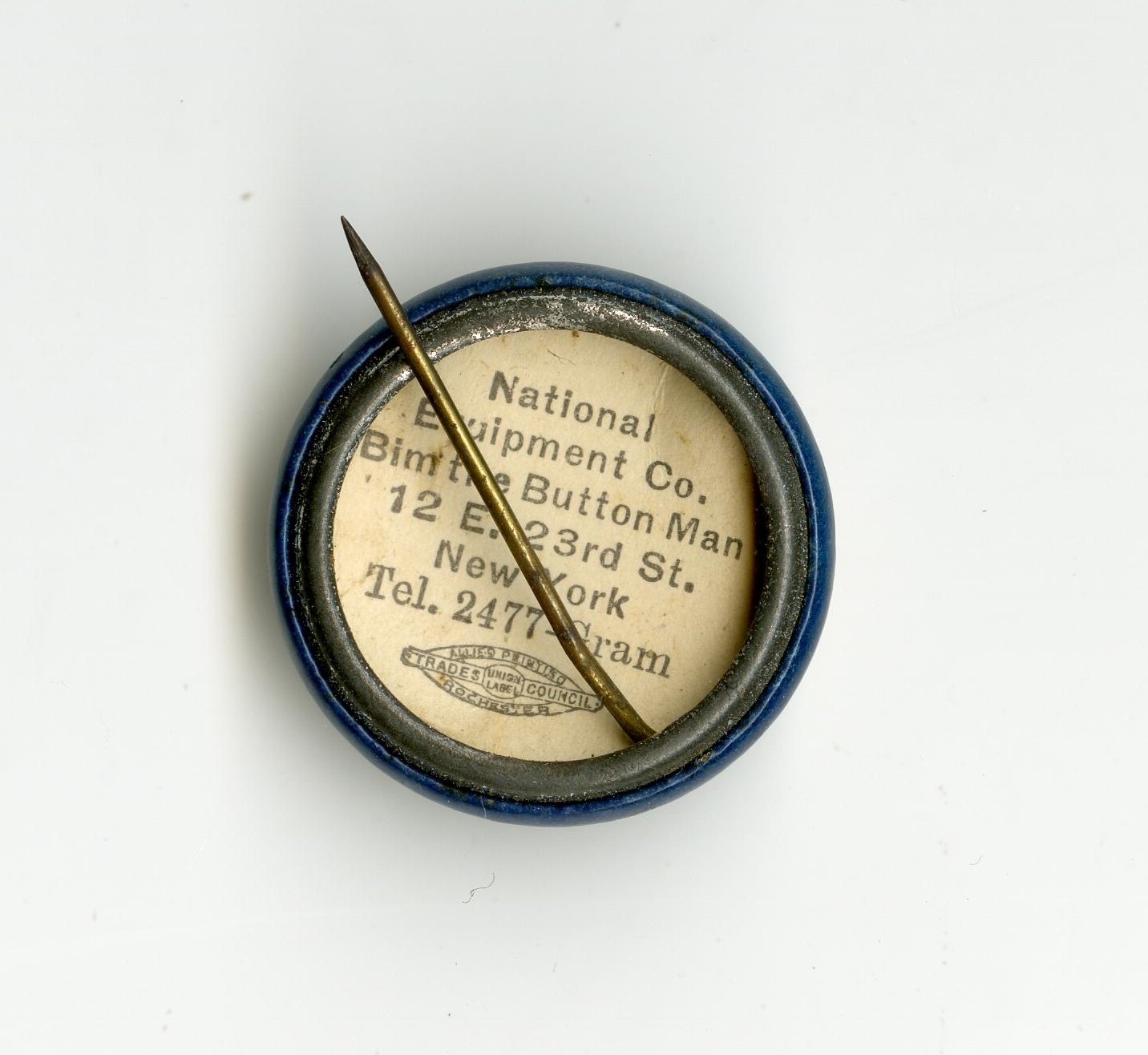 Votes For Women pin (back), 1896