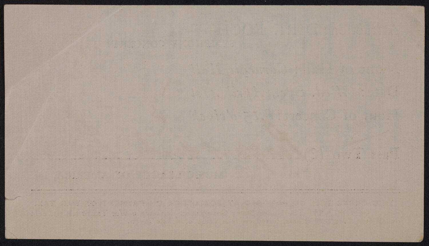 Ticket for Dirk Foch Symphony Concert, April 21, 1920 (back)