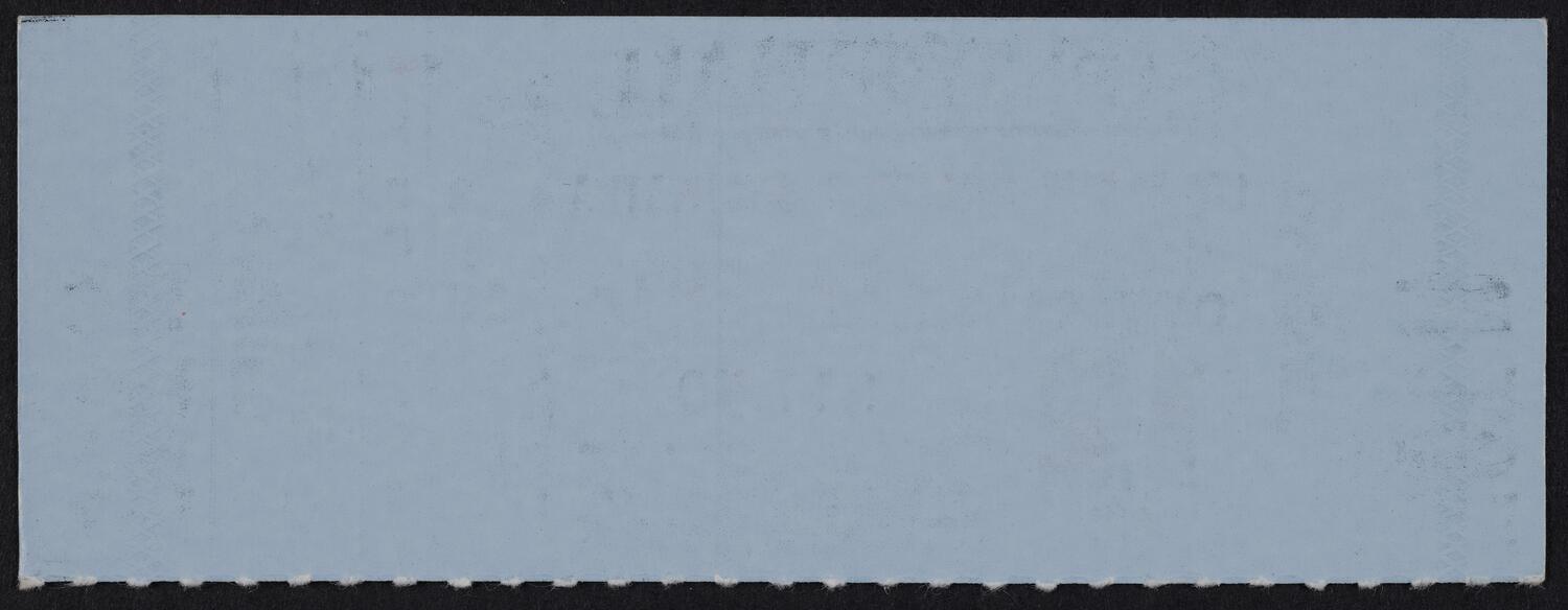 Ticket from Lausanne Chamber Orchestra, October 12, 1983 (back)