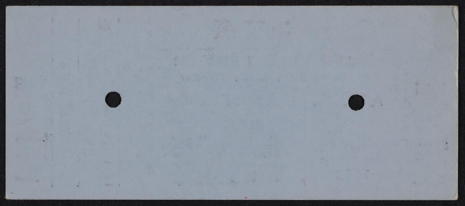 Ticket for Chicago Symphony Orchestra, April 28, 1981 (back)