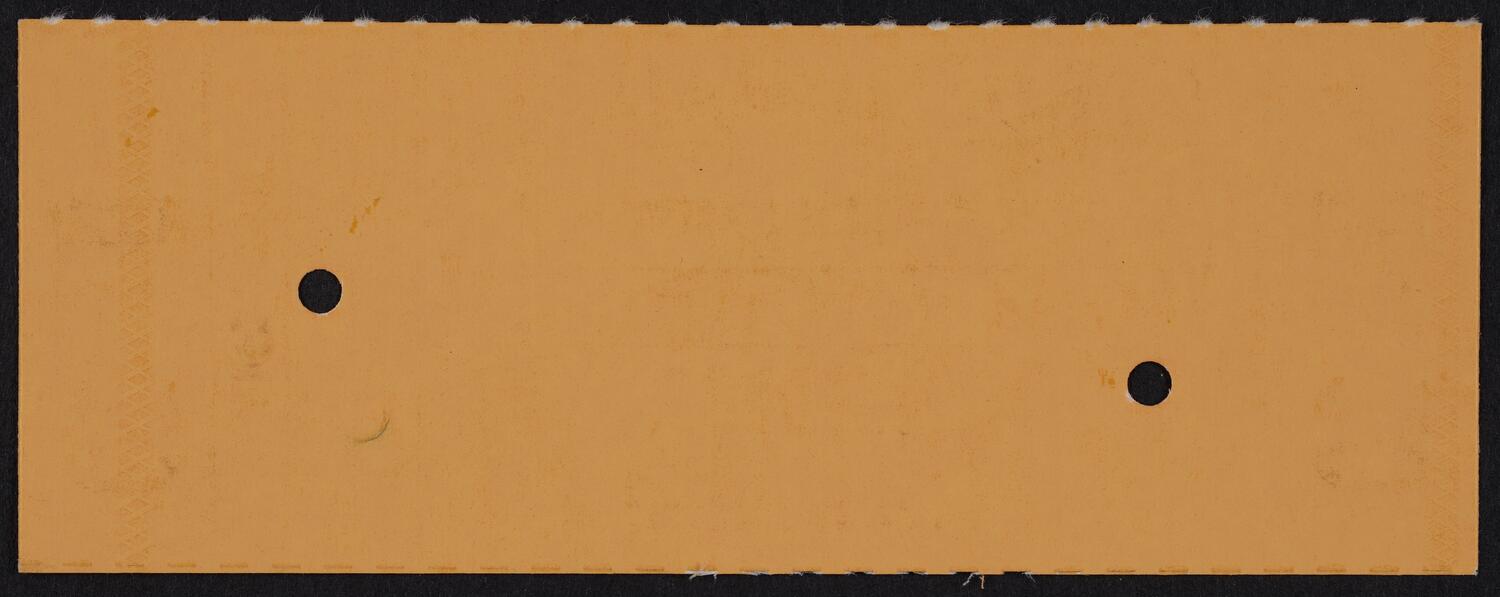 Ticket for Baltimore Symphony Orchestra, May 12, 1985 (back)