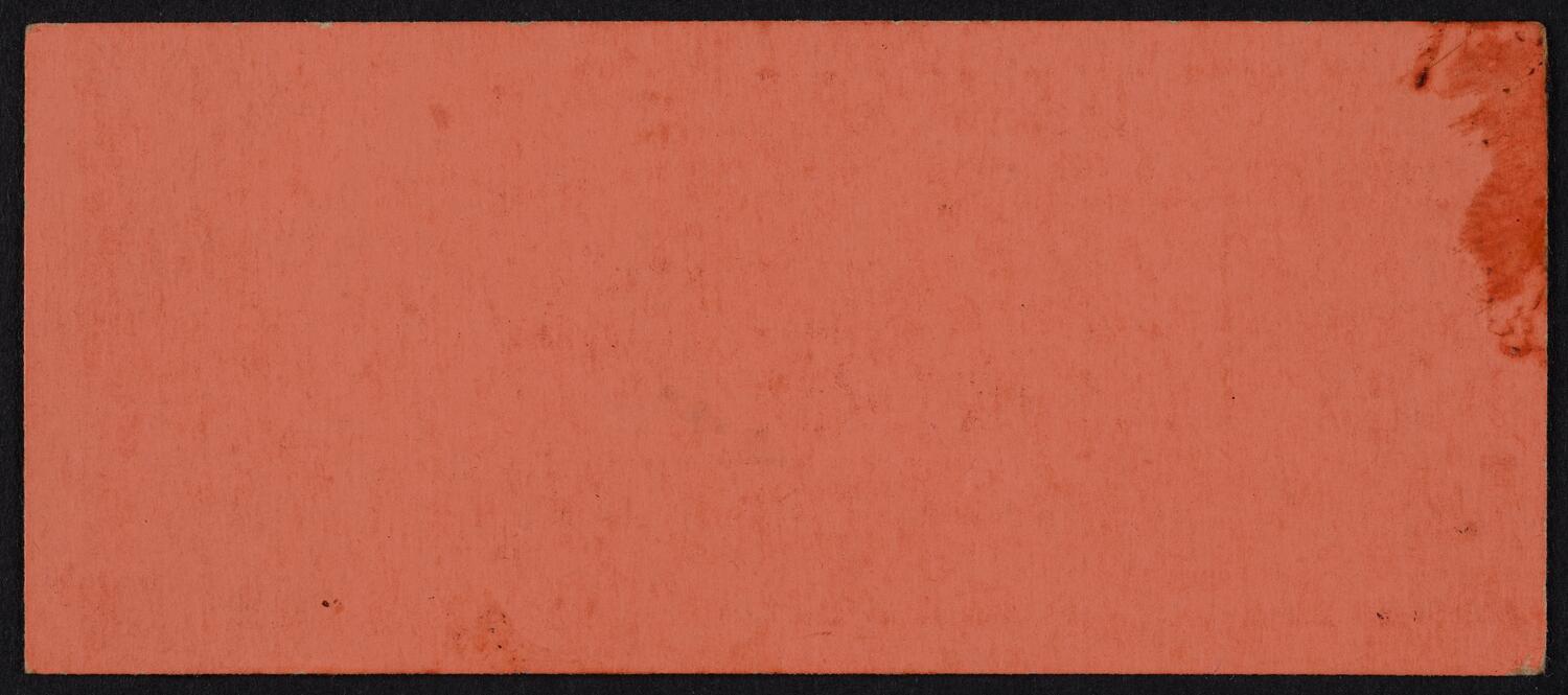 Ticket for John Masefield, January 9, 1933 (back)
