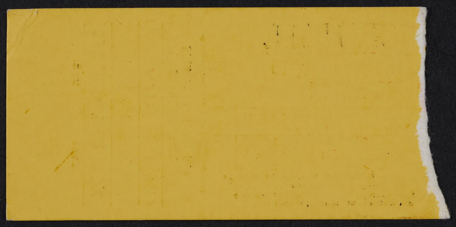 Ticket for The World According to Jackie Mason, September 21, 1987 (back)