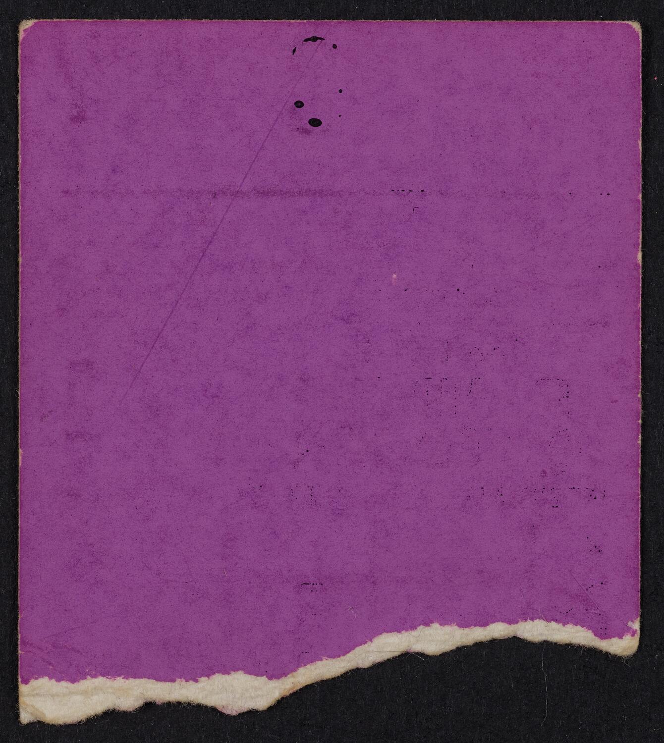 Ticket for Led Zeppelin, October 17, 1969 (back)