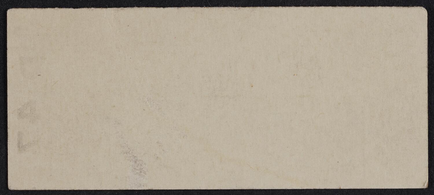 Ticket for Philharmonic Society of New York, December 24, 1926 (back)