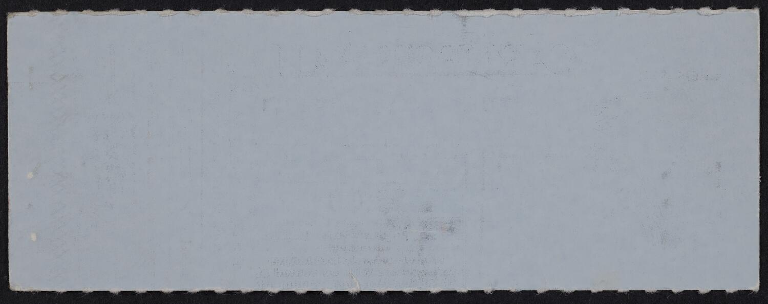 Ticket for Concertgebouw Orchestra of Amsterdam, October 4, 1985 (back)