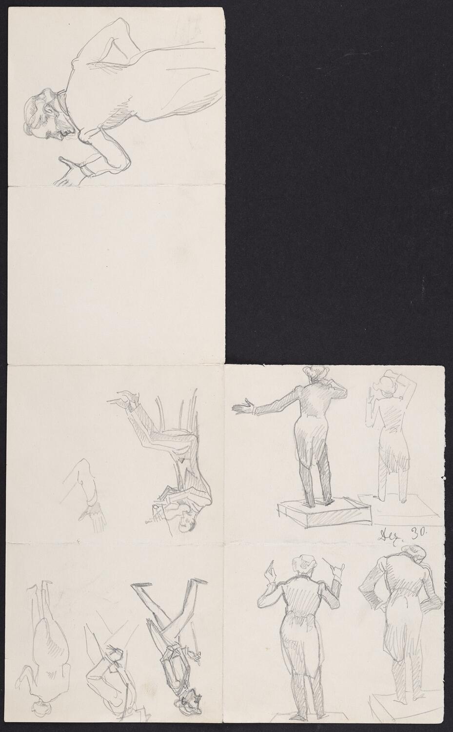 Sketches of figure in various poses