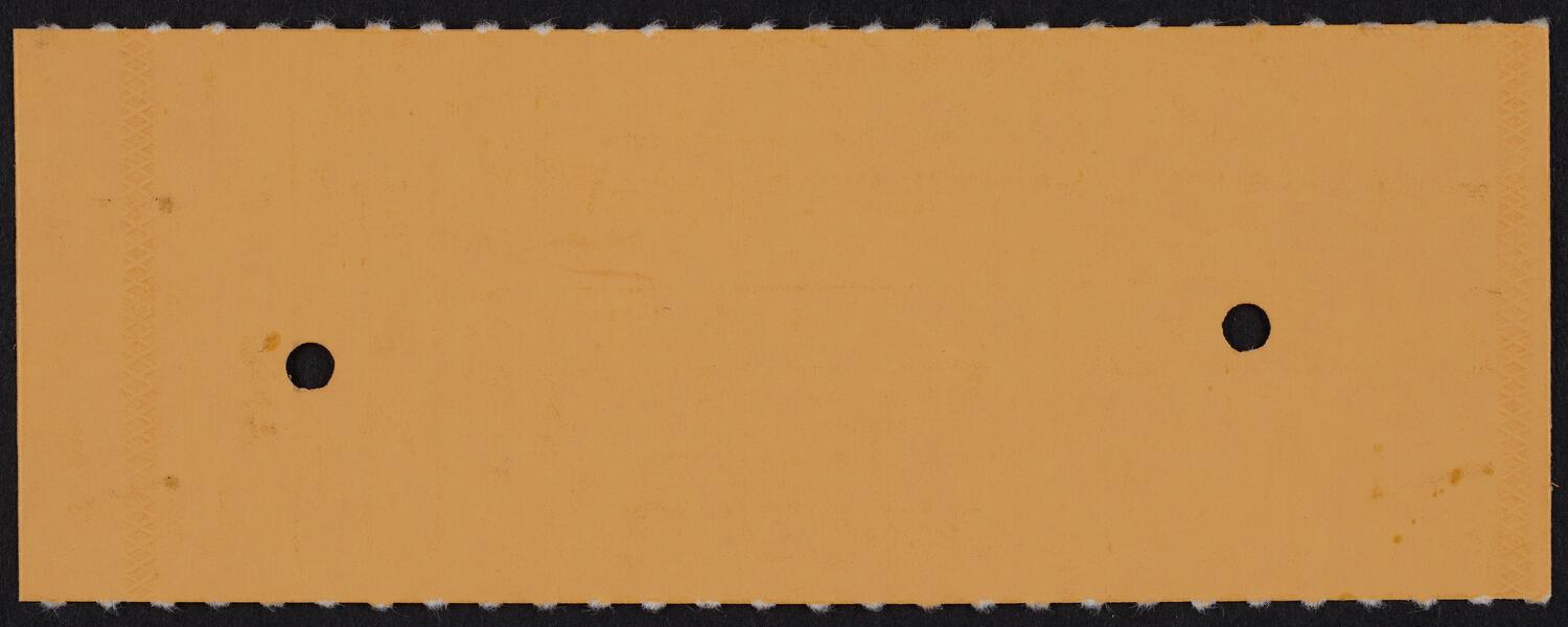 Ticket for National Symphony Orchestra, February 1, 1985 (back)
