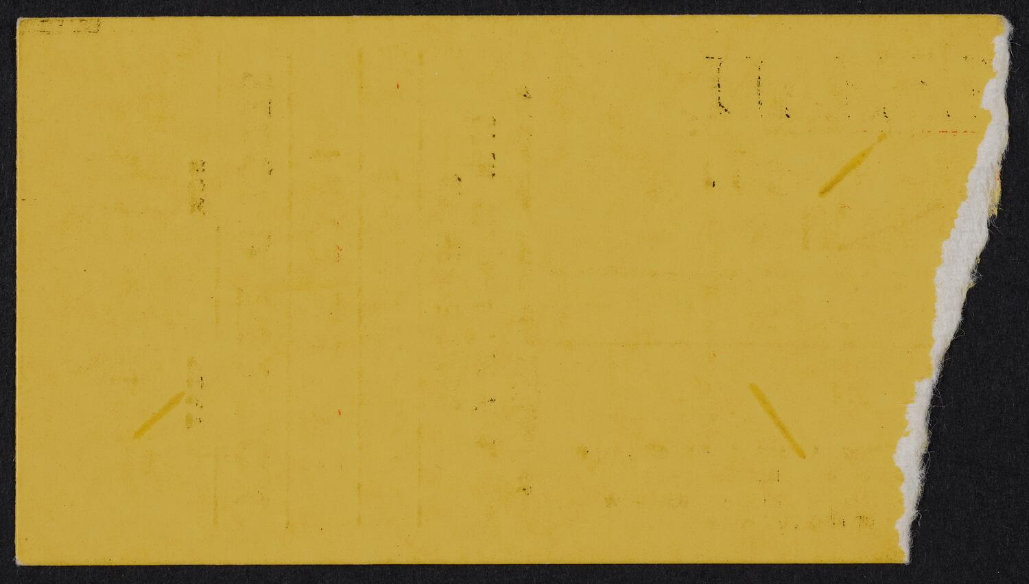 Ticket for The World According to Jackie Mason, September 21, 1987 (back)