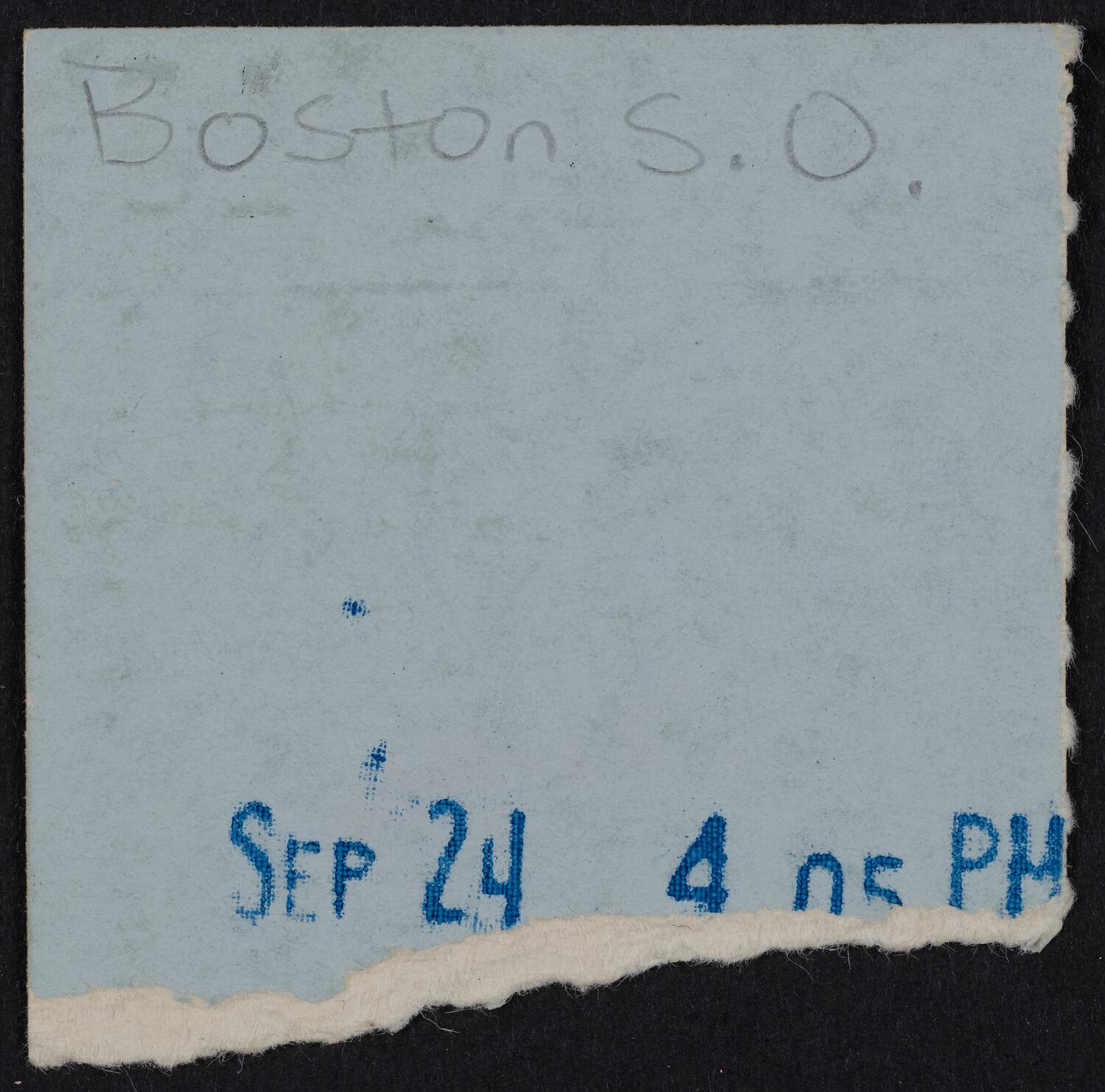 Ticket for London Philharmonic Orchestra, April 25, 1970 (back)