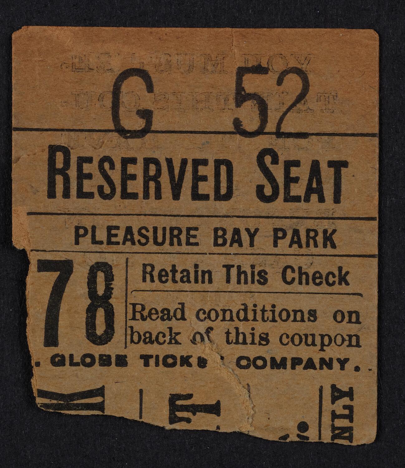 Ticket for Philharmonic Symphony Society of New York, November 16, 1901 (front)