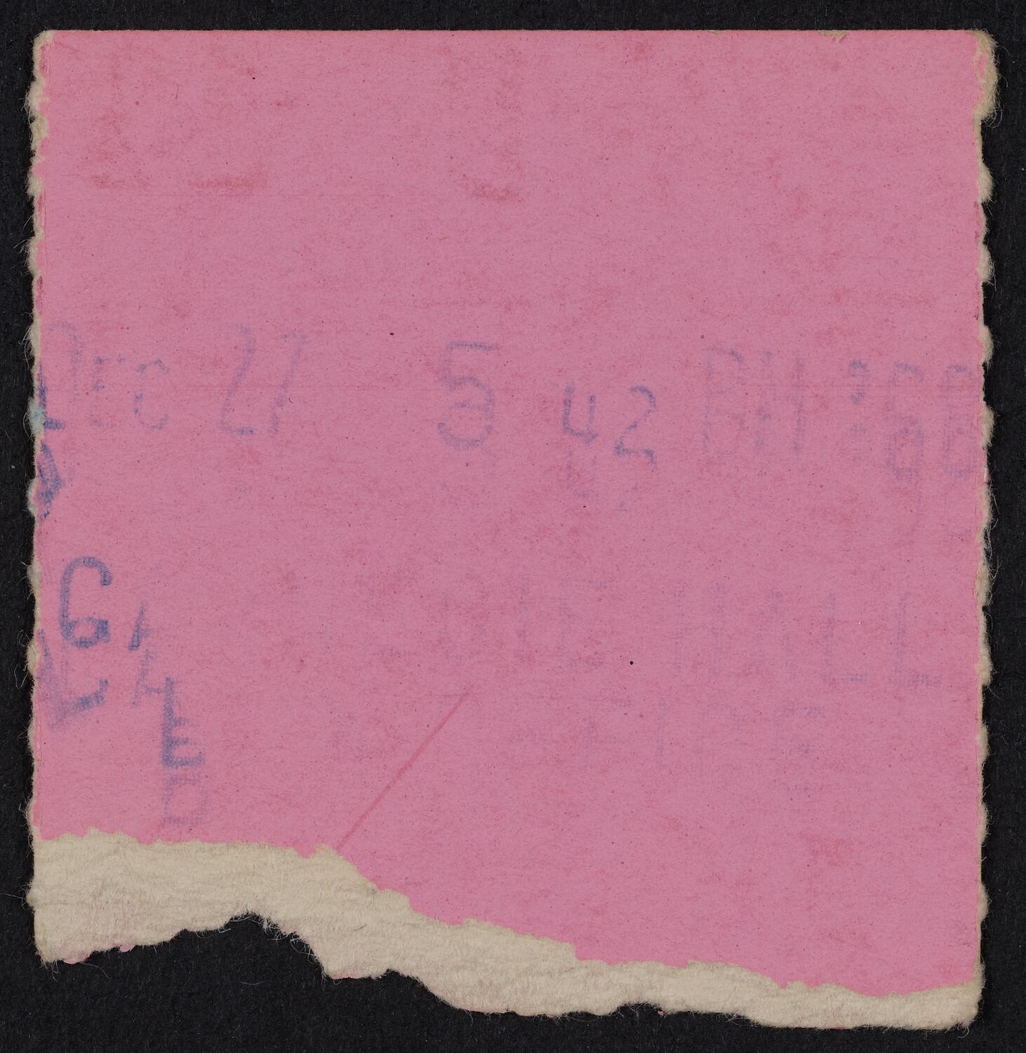 Ticket for Boston Symphony Orchestra, January 18, 1969 (back)