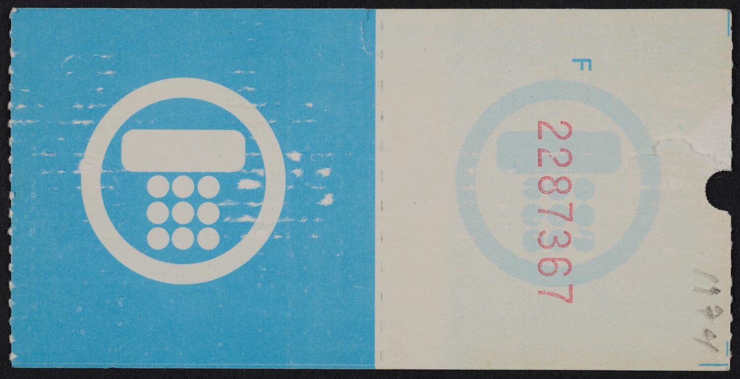 Ticket for James Taylor, May 27, 1974 (back)