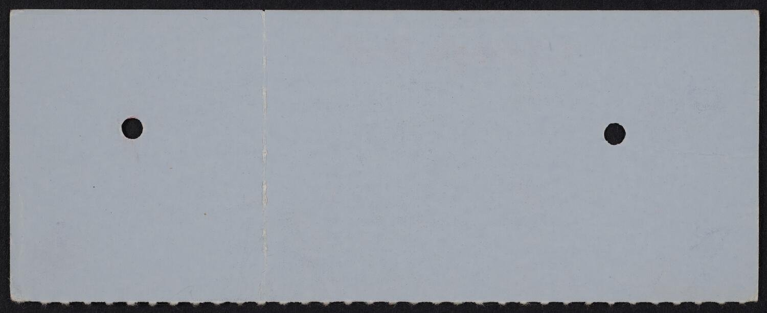 Ticket for Concertgebouw Orchestra of Amsterdam, October 8, 1982 (back)