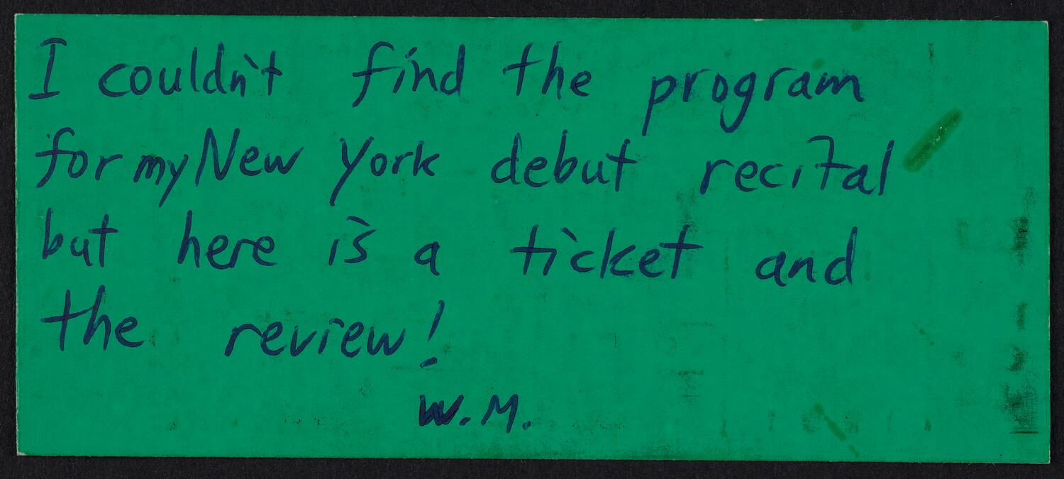 Ticket for William Maiben, February 14, 1981 (back)