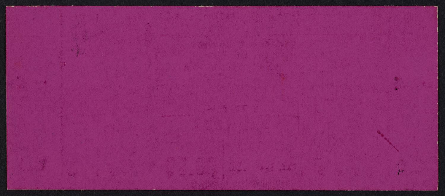 Ticket for Mischa Elman with members of the American Symphony Orchestra, February 24, 1965 (back)