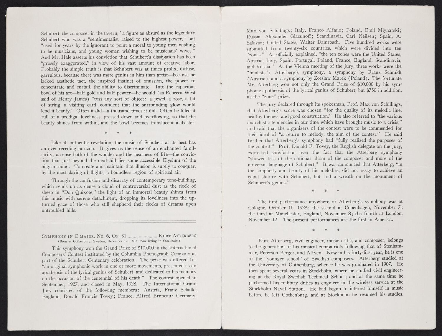 Sketches on concert program pages of Willem Mengelberg