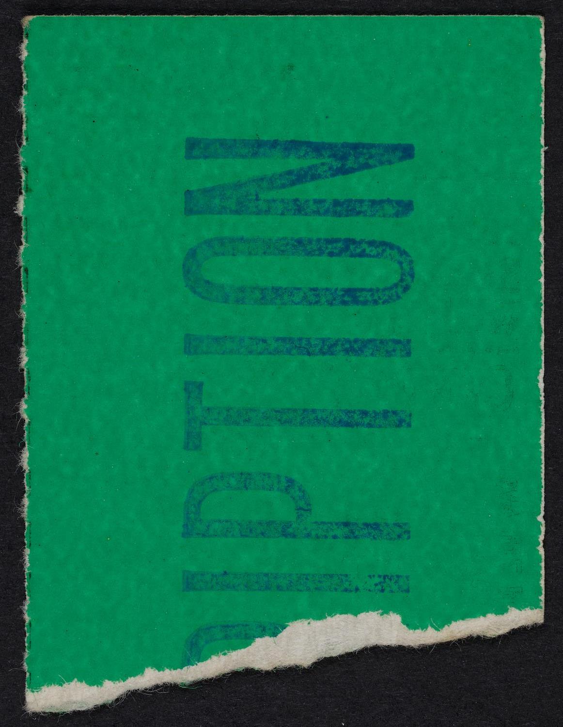 Ticket for Ileana Cotrubas, December 7, 1977 (back)