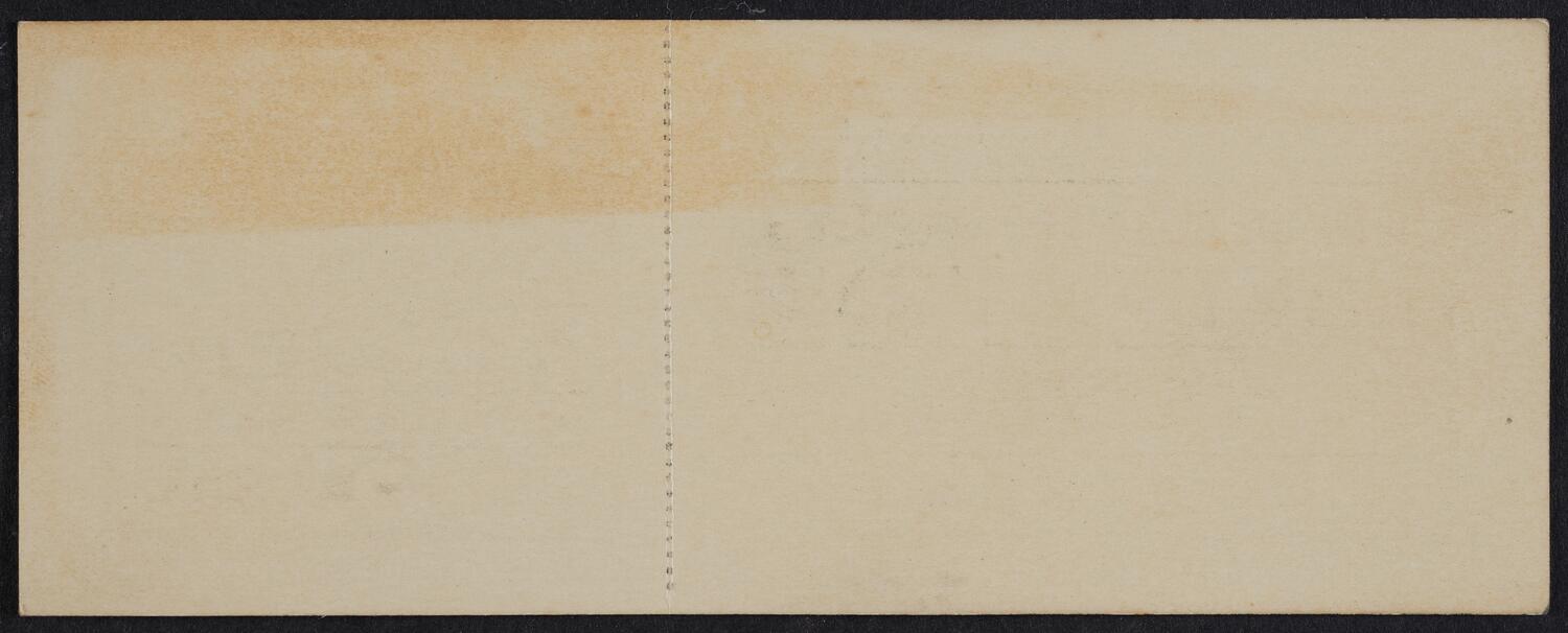 Ticket for Democratic County Committee Rally, October 31, 1931 (front)