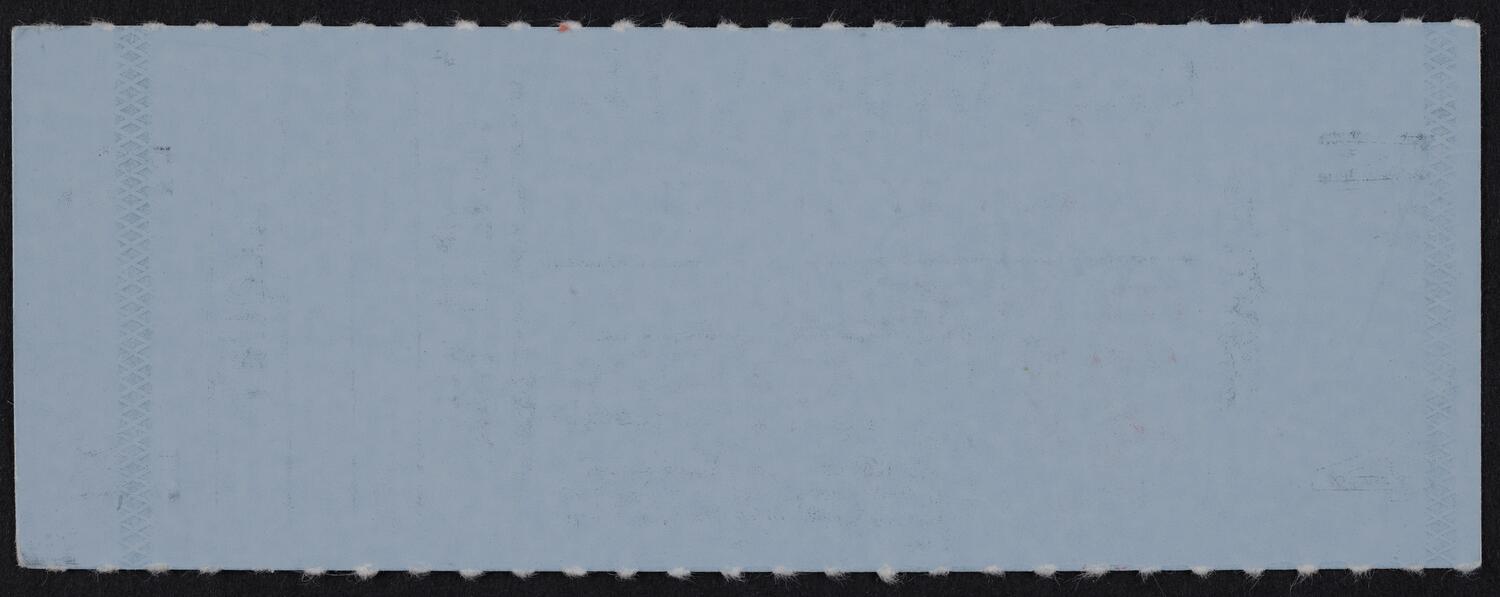 Ticket for Bach by Rosalyn Tureck, February 21, 1985 (back)