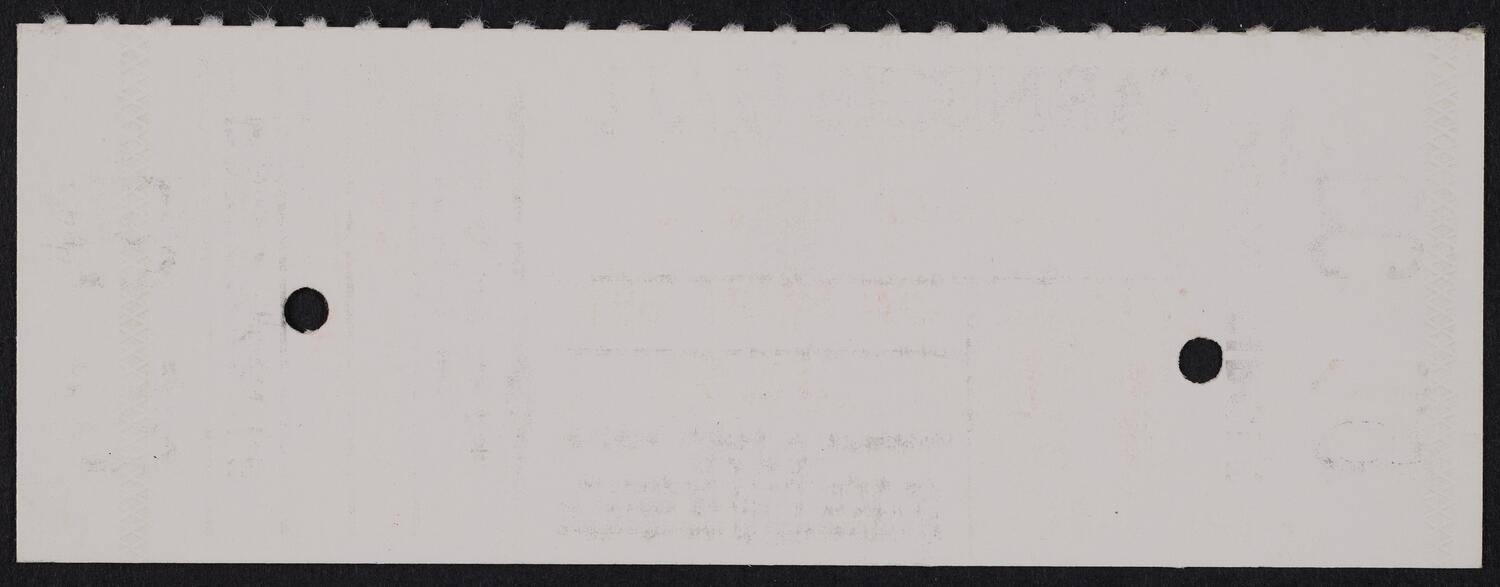 Ticket for Roberta Peters, January 17, 1985 (back)