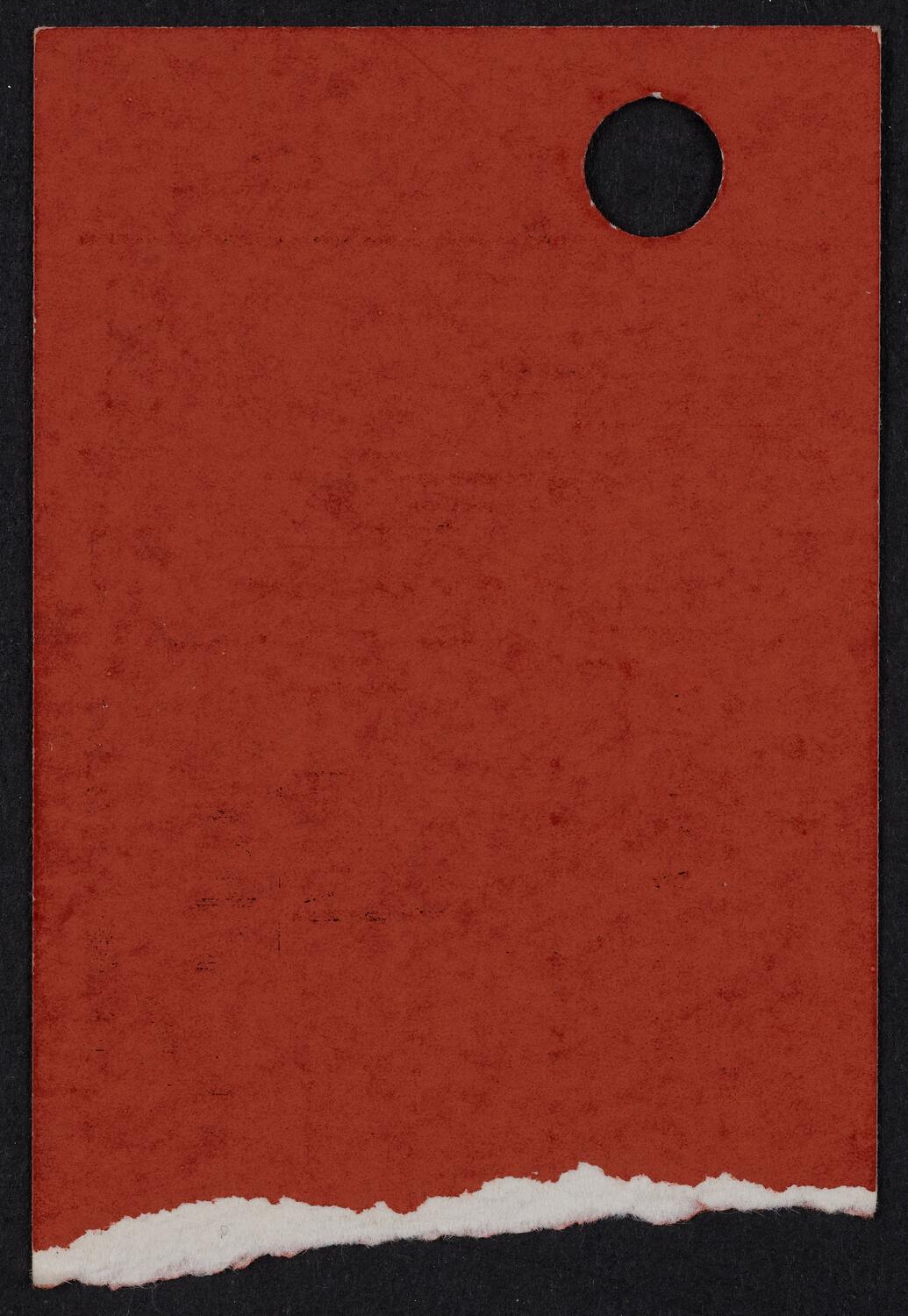Ticket for Ruggiero Ricci, January 20, 1961 (back)