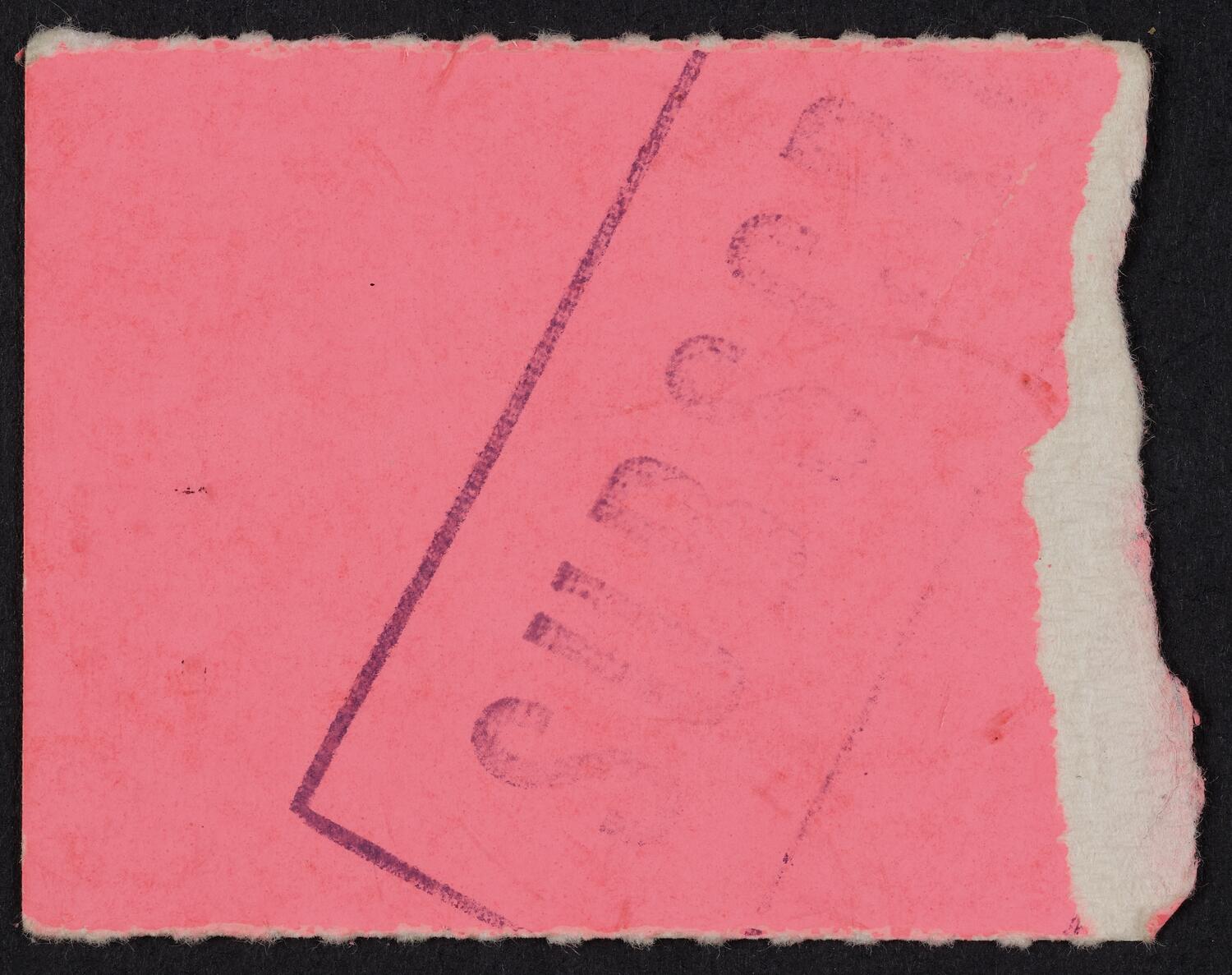 Ticket for Handel Society of New York, March 6, 1972 (back)