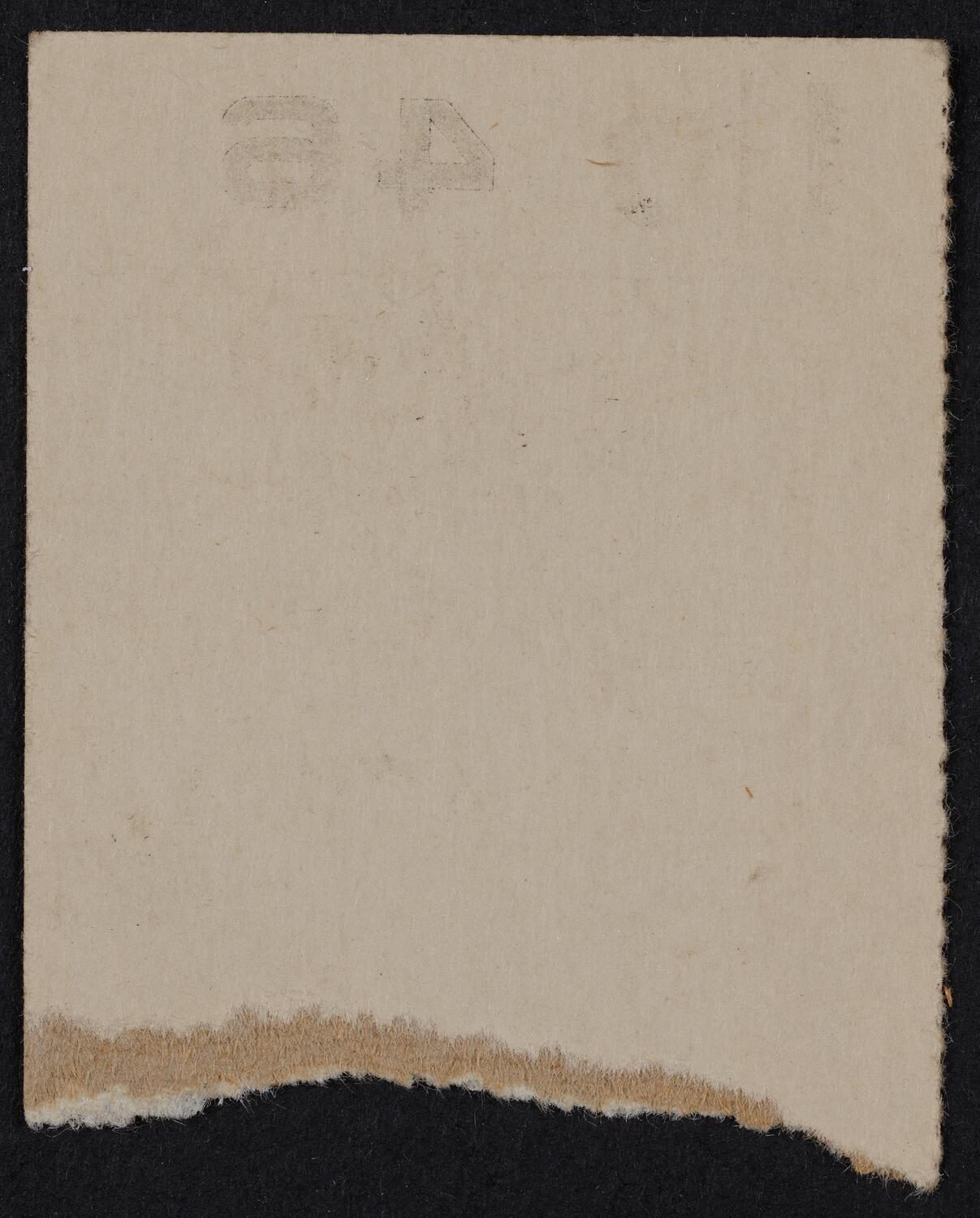 Ticket for Philharmonic Symphony Society of New York, October 15, 1926 (back)