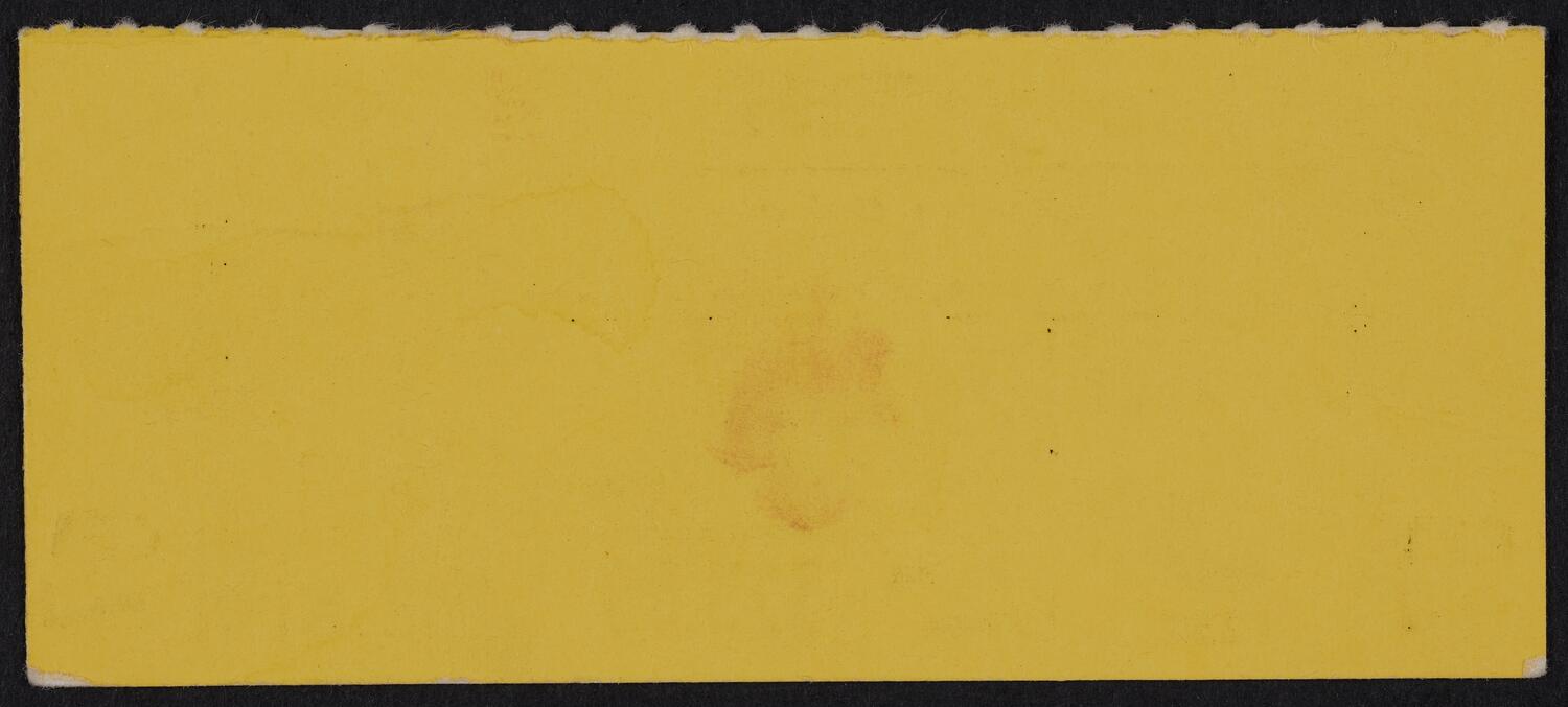 Ticket for New York Philharmonic, May 5, 1981 (back)