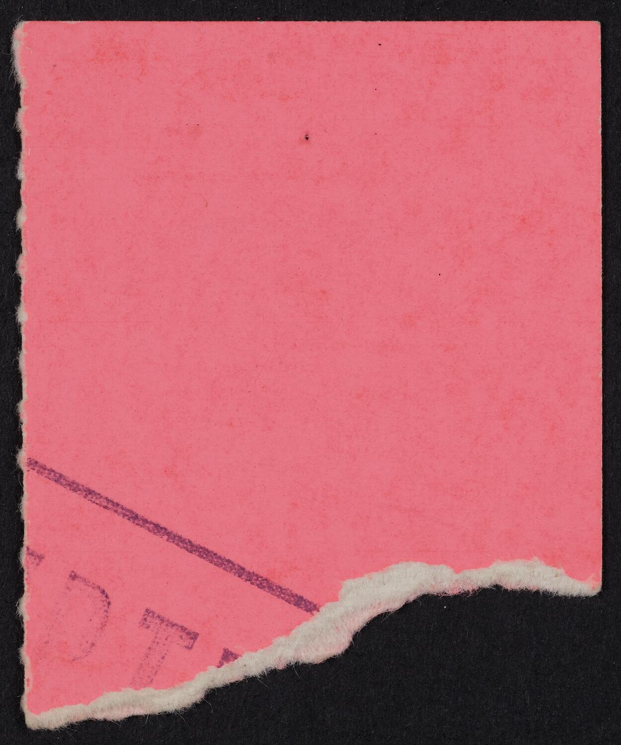 Ticket for Handel Society of New York, January 24, 1972 (back)